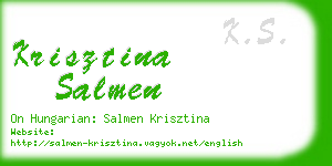 krisztina salmen business card